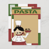 Pasta Party uitnodiging (Voorkant / Achterkant)