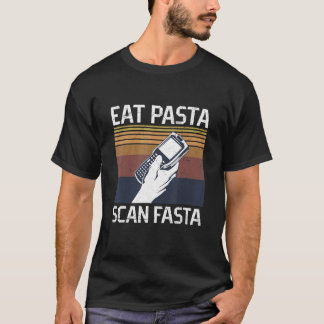 Pasta-scan Fasta-prijsopgave voor een postdrager T-shirt