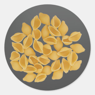Pasta Shells Ronde Sticker