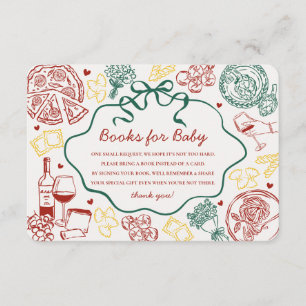 Pasta Special Delivery Italiaanse boeken voor baby Informatiekaartje