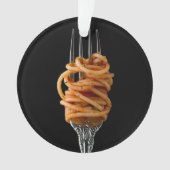 Pasta spun op een vork, Food Spaghetti Ornament (voorkant)