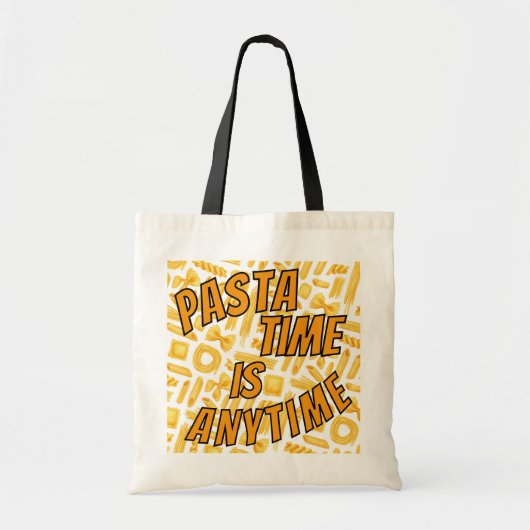Pasta Time is Anytime Pattern Double Sided Design Tote Bag (Voorkant)