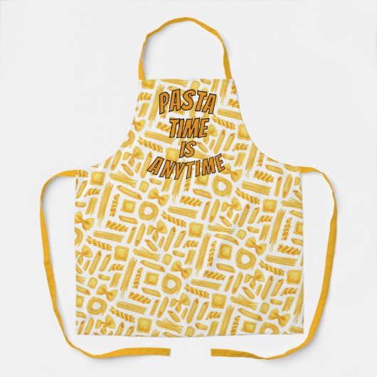 Pasta Time is een dubbelzijdig patroon Schort (Voorkant)