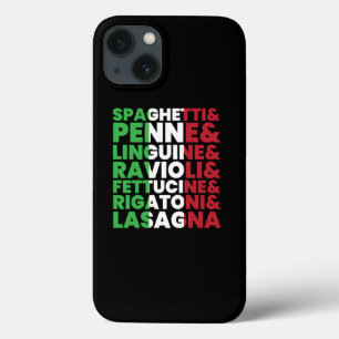 Pasta Types Spaghetti Food Italy iPhone 13 Hoesje