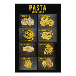 Pasta Variationen Perfect Poster