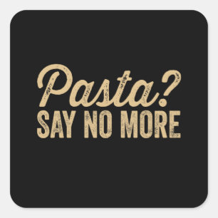 pasta vierkante sticker