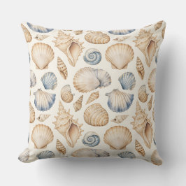 PASTAAL BLAUW & BEIGE TROPISCHE SCHELPEN KUSSEN