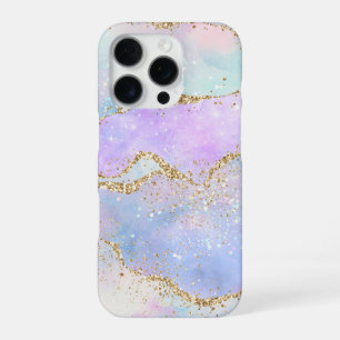 pastagaat Waterverf Glitter Vein Gold iPhone 16 Pro Hoesje