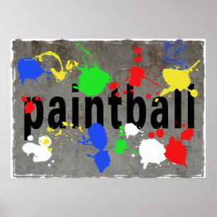 Pastbalplaat op betonwand poster
