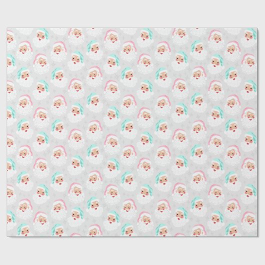 Pasteelkerstkerstman met kerstmis cadeaupapier (Vlak)