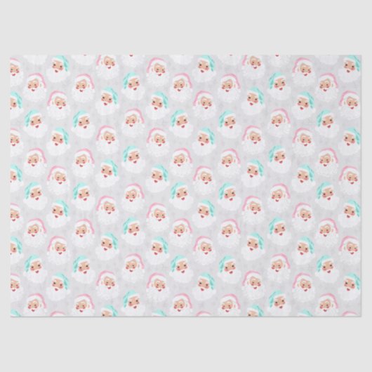 Pasteelkerstkerstman met kerstmis tissuepapier (Voorkant)