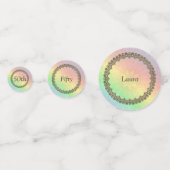 pasteelregenboog 50e verjaardag confetti (Voorkanten)