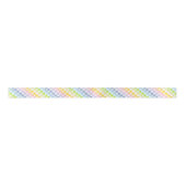 Pasteelregenboog en witte vierkantjes en pooldots lint (Voorkant)