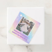 pasteelregenboog met jonge meisjes bedankjes labels (In situ)