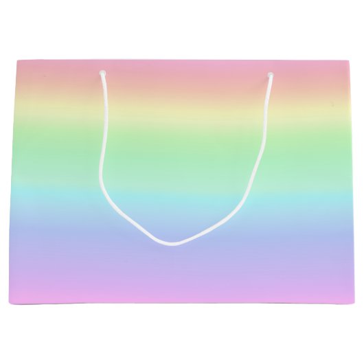  pasteelregenbooggradiënt groot cadeauzakje (Voorkant)