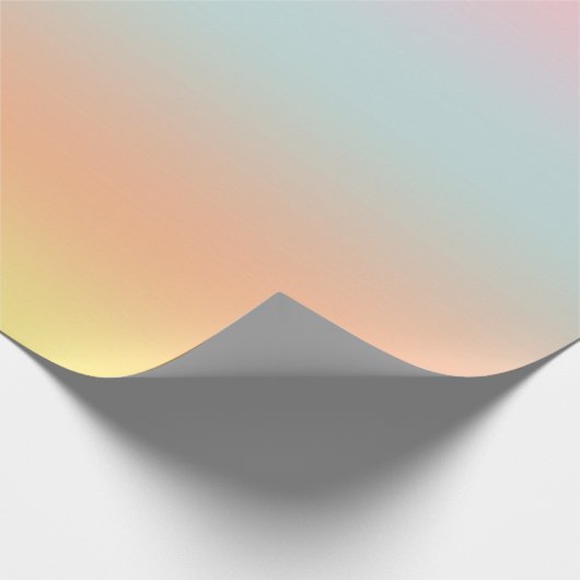 Pasteelregenbooggradiënt Ombre esthetisch Cadeaupapier (Hoek)