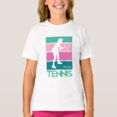 pasteeltennis met naam t-shirt (Voorkant)