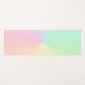 Pasteien esthetisch gedempt gradiënt ombre regenbo yogamat (Voorkant (horizontaal))