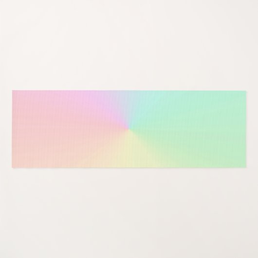 Pasteien esthetisch gedempt gradiënt ombre regenbo yogamat (Voorkant (horizontaal))