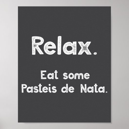 Pasteis De Nata Rtuguese Quote Funny Rtugal Food R Poster (Voorkant)