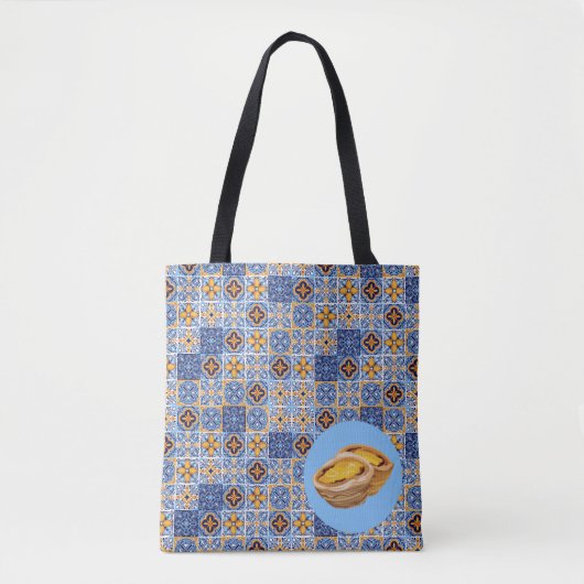 Pasteis de Nata Tegels Draagtas (Voorkant)