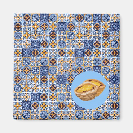 Pasteis de Nata Tegels Magneet (Voorkant)