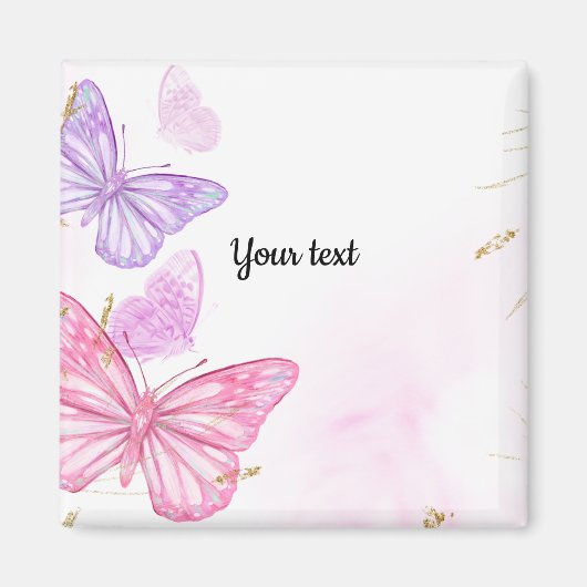 Pastek vlinders sjabloon magneet (Voorkant)