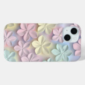Pastel 3D Bloemen Telefoon Case (Achterkant (horizontaal))