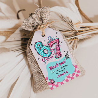 Pastel 67 Six Seven Girl Birthday Party Cadeaulabel