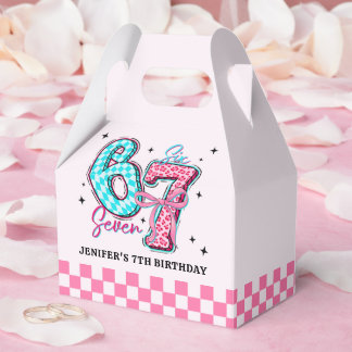 Pastel 67 Zes Zeven Meisje Verjaardagsfeestje Bedankdoosjes