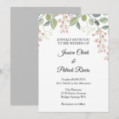 pastel à fleurs faire-part de mariage (Devant / Derrière)