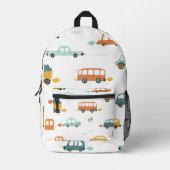 Pastel aangepaste auto naam jongens rugzak (Voorkant)