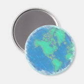 Pastel Aarde Magnet Magneet (Voorkant / Achterkant)