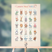 Pastel ABC Animals Poster for Kids (Neutre)