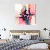 Pastel Abstract 1 Canvas Afdruk (Insitu (Slaapkamer))