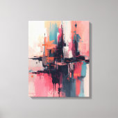 Pastel Abstract 1 Canvas Afdruk (Voorkant)