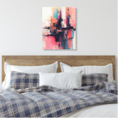 Pastel Abstract 1 Canvas Afdruk (Insitu (Slaapkamer))