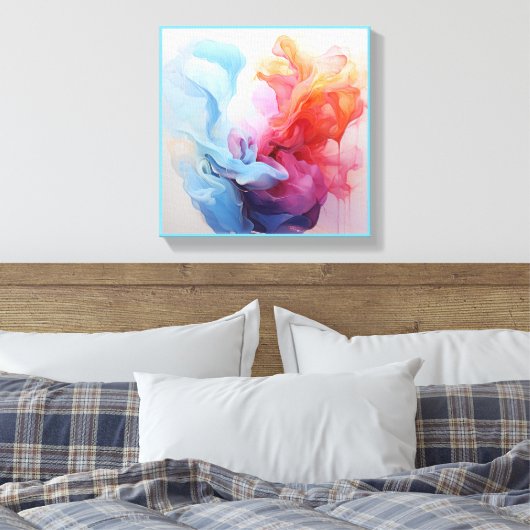 Pastel abstract 2 van 4 canvas afdruk (Insitu (Slaapkamer))