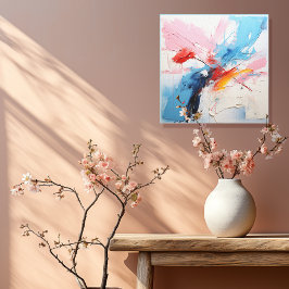 Pastel abstract 3 van 4 canvas afdruk