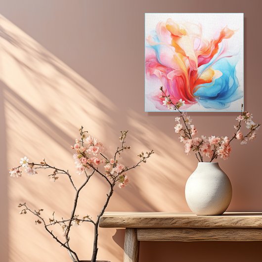 Pastel abstract 4 van 4 canvas afdruk