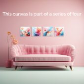 Pastel abstract 4 van 4 canvas afdruk