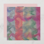 Pastel Abstract Art Flat Kaart (Voorkant / Achterkant)
