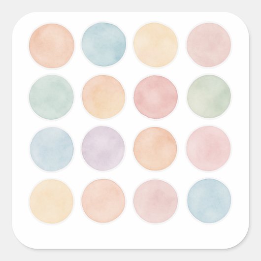 Pastel Abstract Bubble Sticker Sheet (Voorkant)