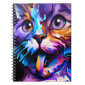 PASTEL ABSTRACT FUNNY CAT NOTITIEBOEK (Voorkant)