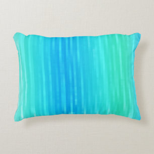 Pastel Abstract Kunst Blauwgroen Turquoise Blue Gr Decoratief Kussen