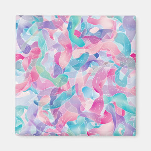 Pastel Abstract Lintpatroon Magneet