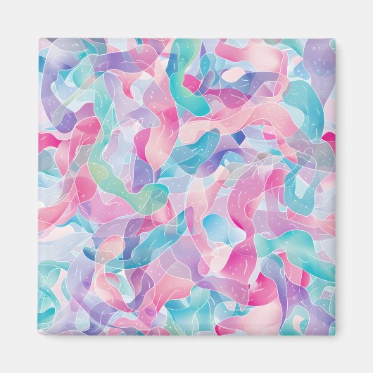 Pastel Abstract Lintpatroon Magneet (Voorkant)