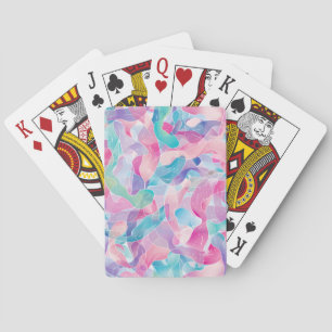 Pastel Abstract Lintpatroon Pokerkaarten
