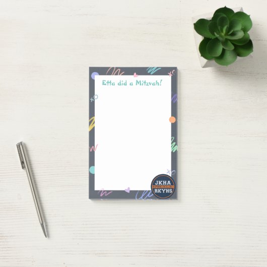 Pastel Abstract Mitzvah Post-it® Notes (Kantoor)