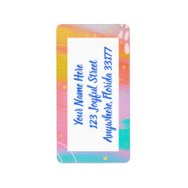 Pastel Abstract Modern Return Address Labels